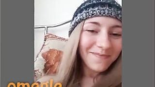 Omegle Shy And Horny Blonde