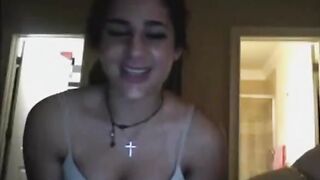 Cute Skinny Teen Show Bobs On Cam