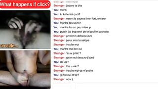 French Hairy Girl Playing On Omegle