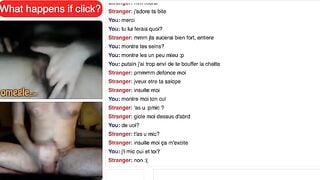 French Hairy Girl Playing On Omegle