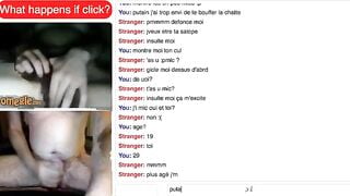 French Hairy Girl Playing On Omegle