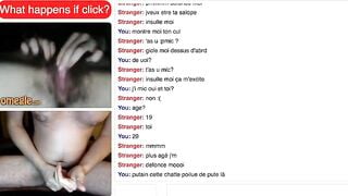 French Hairy Girl Playing On Omegle