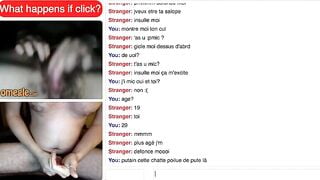 French Hairy Girl Playing On Omegle