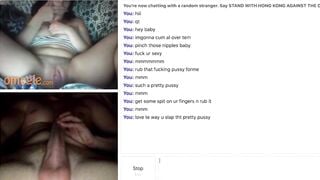Omegle Hot Latina Plays With Big White Dick