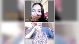 OMEGLE Girl Watching My Cock