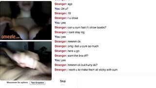 Omegle Teen Show Massive Perky Tits For My Cum