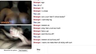 Omegle Teen Show Massive Perky Tits For My Cum
