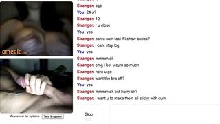 Omegle Teen Show Massive Perky Tits For My Cum
