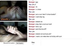 Omegle Teen Show Massive Perky Tits For My Cum