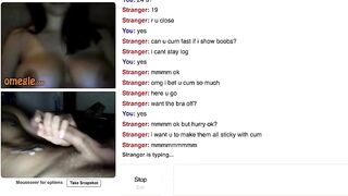 Omegle Teen Show Massive Perky Tits For My Cum