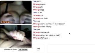 Omegle Teen Show Massive Perky Tits For My Cum