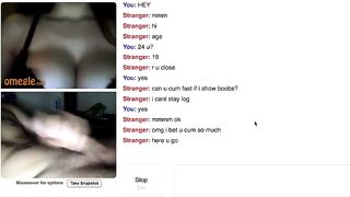 Omegle Teen Show Massive Perky Tits For My Cum
