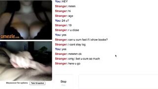 Omegle Teen Show Massive Perky Tits For My Cum
