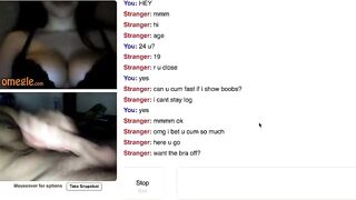 Omegle Teen Show Massive Perky Tits For My Cum