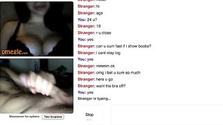 Omegle Teen Show Massive Perky Tits For My Cum