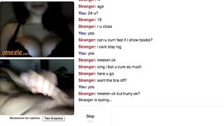Omegle Teen Show Massive Perky Tits For My Cum