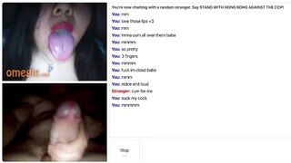 Omegle Slut Lips Tease Until Cumshot