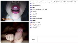 Omegle Slut Lips Tease Until Cumshot