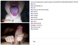 Omegle Slut Lips Tease Until Cumshot
