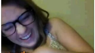 Omegle - Blonde Flashes With Friends