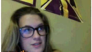 Omegle - Blonde Flashes With Friends