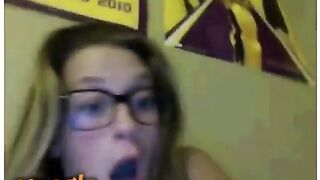 Omegle - Blonde Flashes With Friends