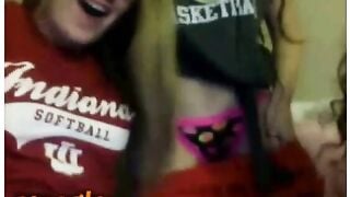 Omegle - Blonde Flashes With Friends