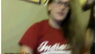 Omegle - Blonde Flashes With Friends