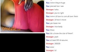 Busty Black Girl Plays On Omegle