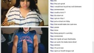 Omegle Cute BBW Suck 4 Fingers And Flash Huge Tits