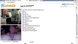 Big Cock Makes Omegle Teens Eyes Roll Back