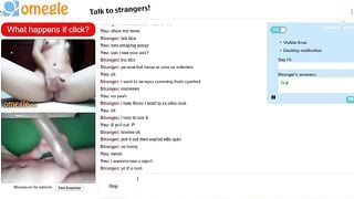 Omegle Girl Rubs Pussy Plus Fleshlight Jerk And Cu