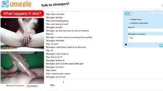 Omegle Girl Rubs Pussy Plus Fleshlight Jerk And Cu
