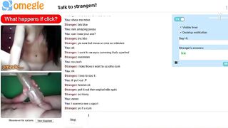 Omegle Girl Rubs Pussy Plus Fleshlight Jerk And Cu