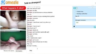 Omegle Girl Rubs Pussy Plus Fleshlight Jerk And Cu