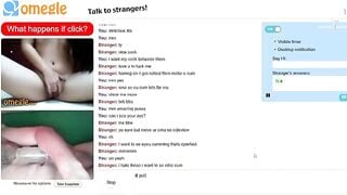 Omegle Girl Rubs Pussy Plus Fleshlight Jerk And Cu