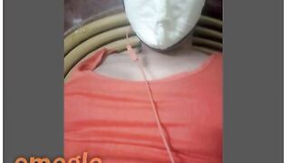 Omegle Masked Indian Girl Plays With Tits