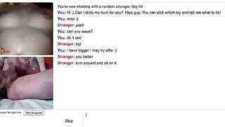 Girl Plays With Tits And Makes Guy Dildo Ass
