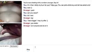 Girl Plays With Tits And Makes Guy Dildo Ass