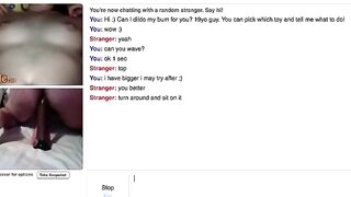 Girl Plays With Tits And Makes Guy Dildo Ass