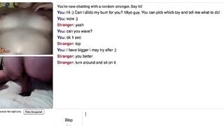 Girl Plays With Tits And Makes Guy Dildo Ass