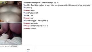 Girl Plays With Tits And Makes Guy Dildo Ass