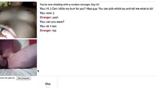Girl Plays With Tits And Makes Guy Dildo Ass