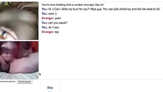 Girl Plays With Tits And Makes Guy Dildo Ass