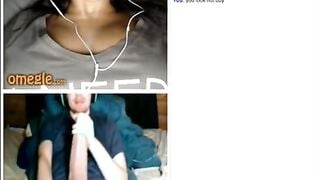 Omegle Amazing Girl Rease Me With Nice Tits