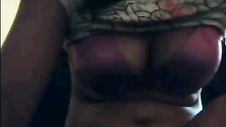 Busty Gal Flashing Tits On Webcam