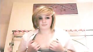 Blonde Teen Teases On Omegle