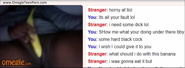 Masturbating With Banana On Omegle 