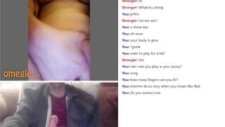 Omegle Hottie Moans And Fingers Her Wet Pussy