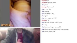 Omegle Hottie Moans And Fingers Her Wet Pussy